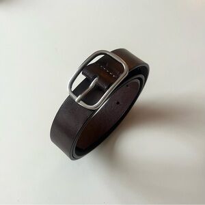 Brown Belt with Silver Buckle